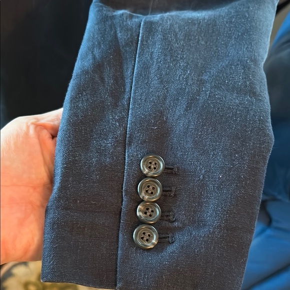 Chic Navy Blazer with Contrast Trim - Picture 8 of 9